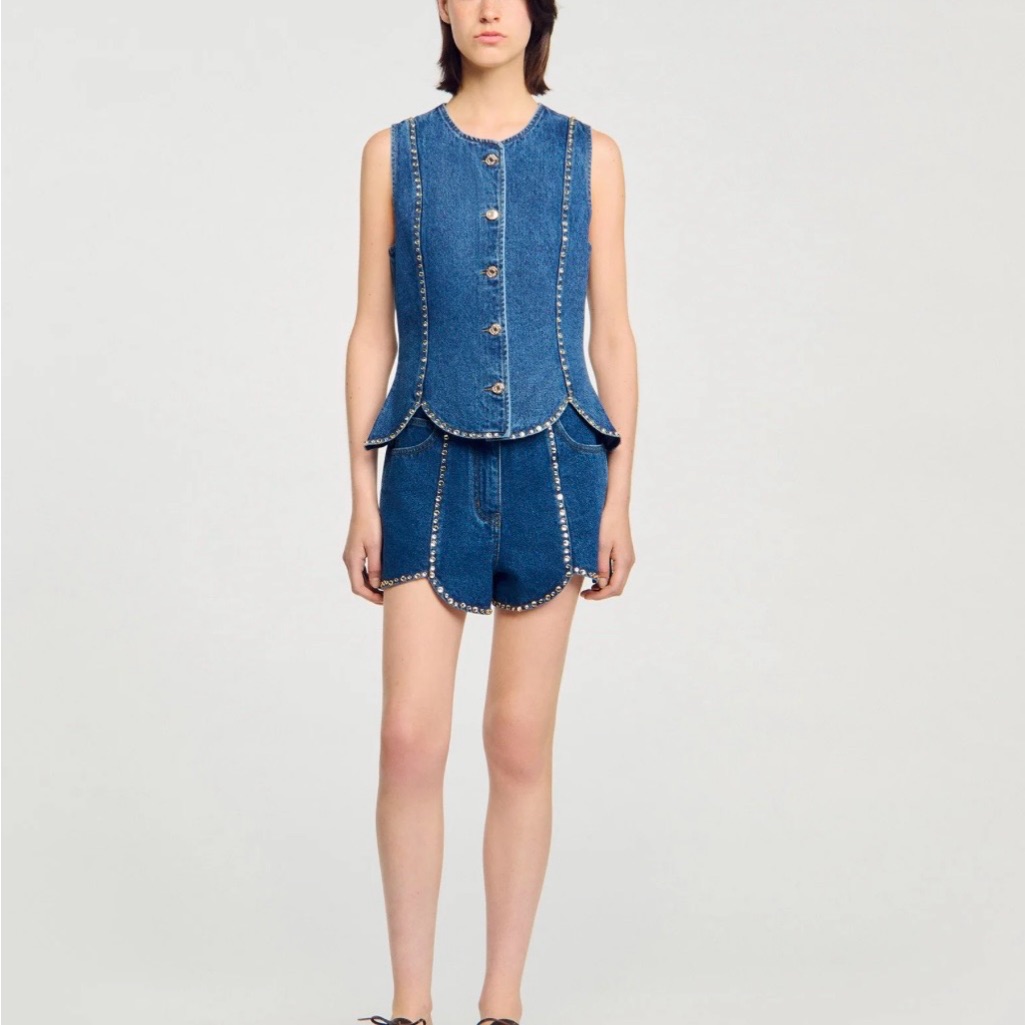 Sandro Blue Jean Shorts For Women